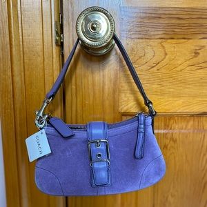Coach Purple Suede Purse